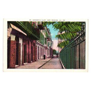 St Anthonys Alley New Orleans Vintage Postcard E C Kropp Co Milwaukee Unused
